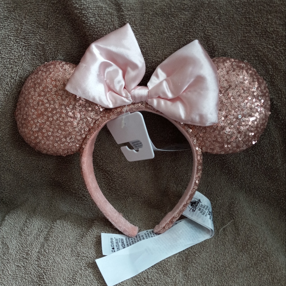 Rose Gold Sequin Minnie Ears
